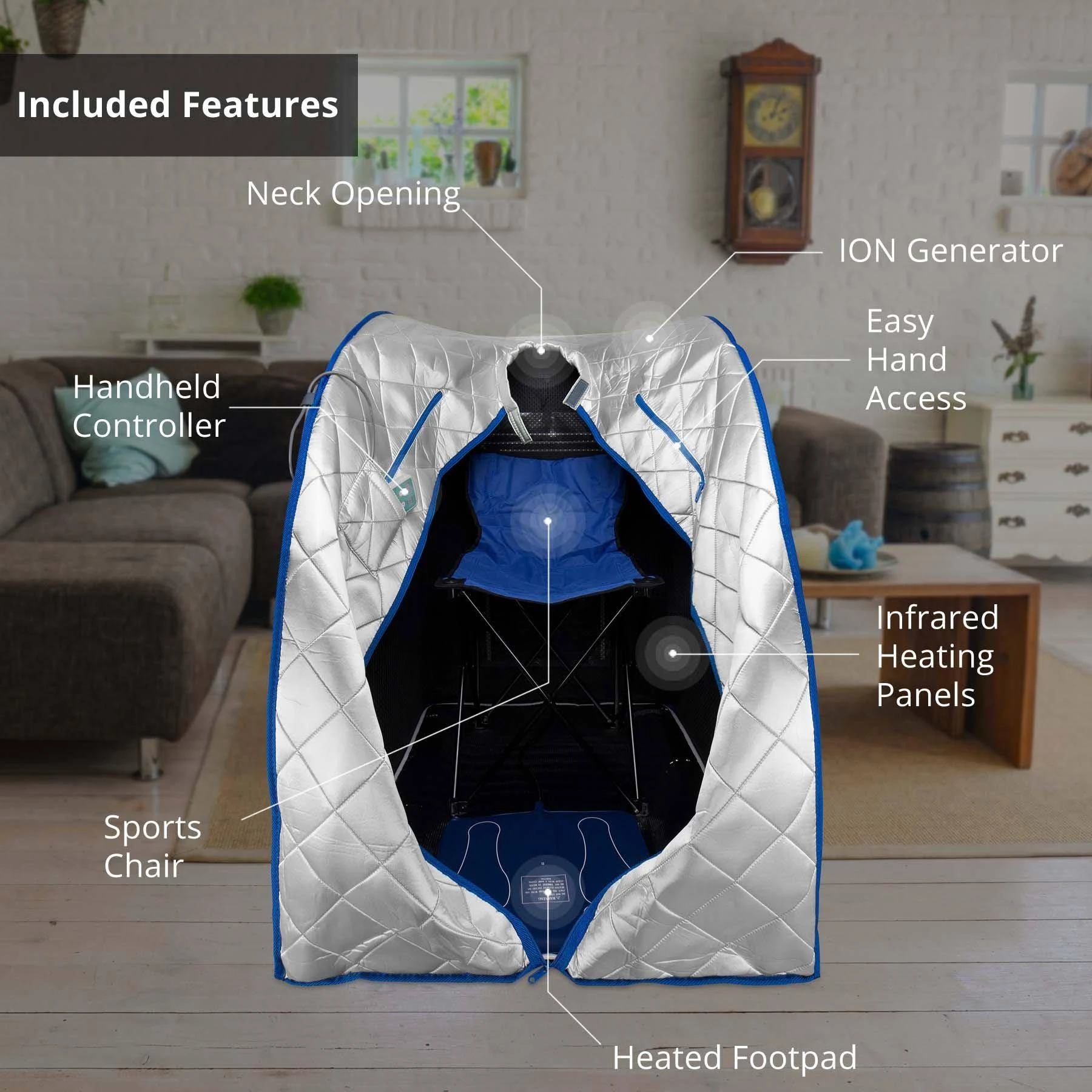 Durasage Infrared Sauna Ion Infrared IR Far Portable Indoor Personal Spa Sauna at Home
