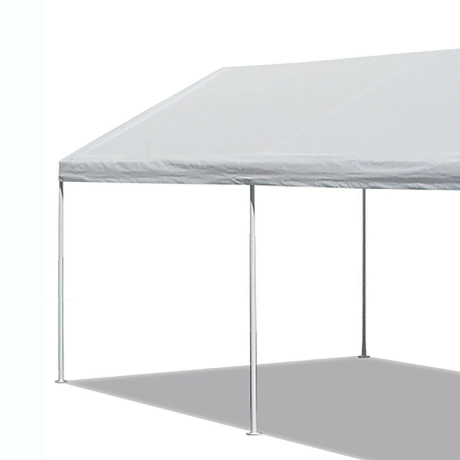 10x20 ft. Heavyduty Canopy Tent Steel Carport Garage Car Shelter Portable White