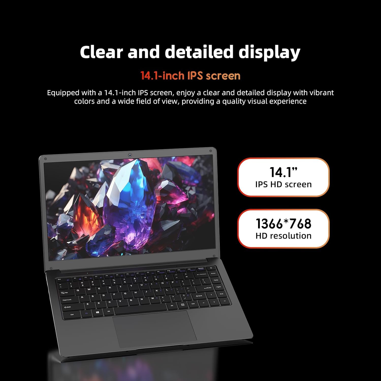 14'' Laptop 8GB DDR4 512GB SSD, Celeron N4000 Processors Laptop Computer, Windows 11 IPS FHD Display Laptop Computer,Numeric Keypad USB 3.0, Bluetooth 4.2, 2.4/5G WiFi