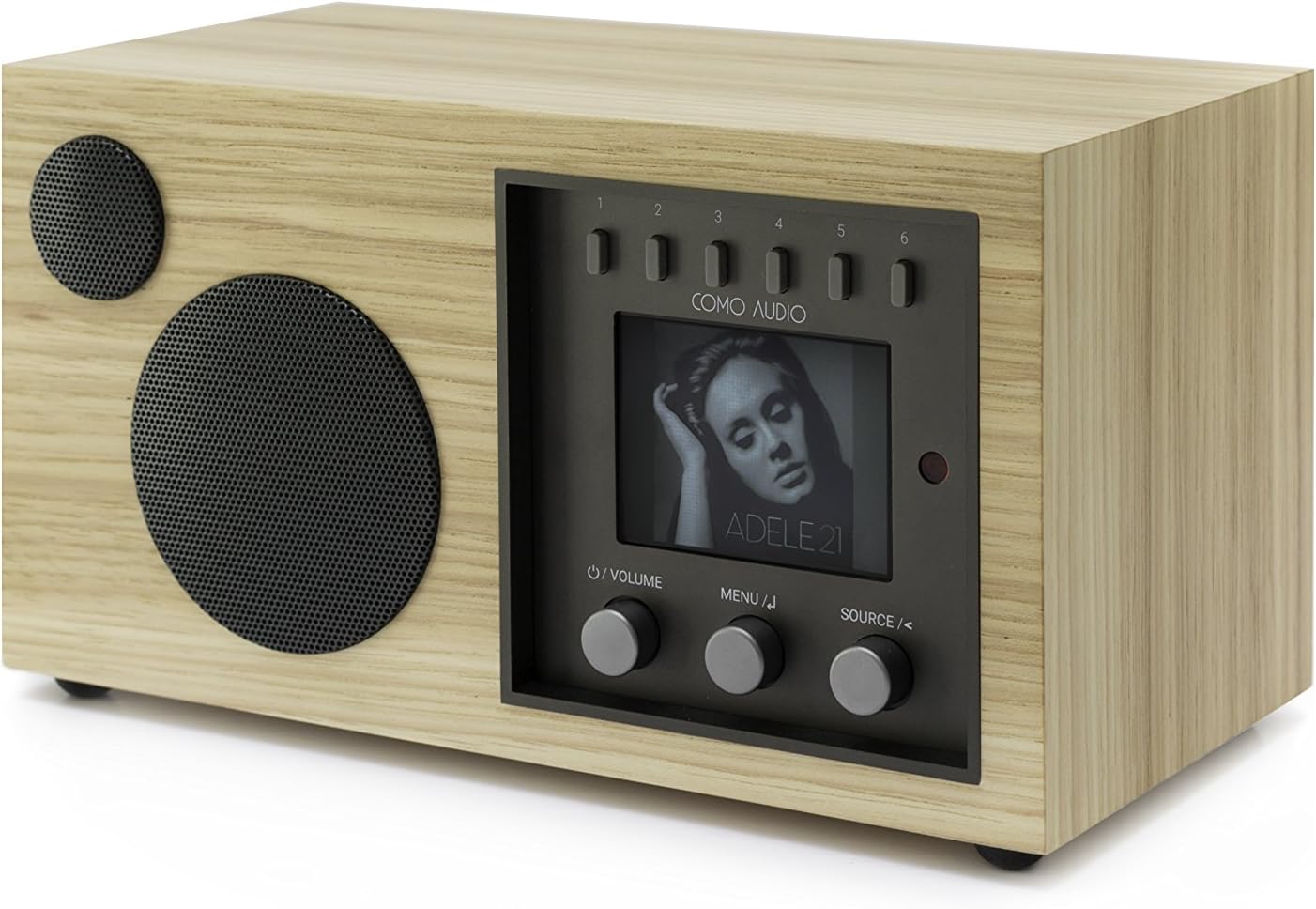 Como Audio Solo Wireless Speaker - Hand-Crafted Veneer Cabinets- One Touch Streaming, Internet Radio, Bluetooth, Wi-Fi - Hickory (Global Edition)