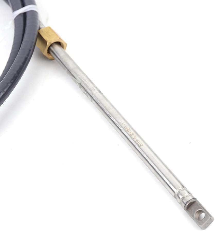DNYSYSJ Outboard Steering Cable Kit 12 Foot Boat Steering Control Cables SS13712 Boat Steering System, 12' Connect Rotary Steering System 3/4'' Tapered Shaft for Boats, Yachts, Fishing