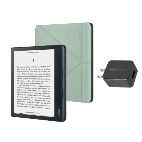 Kobo Sage | eReader | 8” HD Glare Free Touchscreen | Waterproof | Adjustable Brightness and Color Temperature | Blue Light Reduction | Bluetooth | WiFi | 32GB of Storage | Carta E Ink Technology