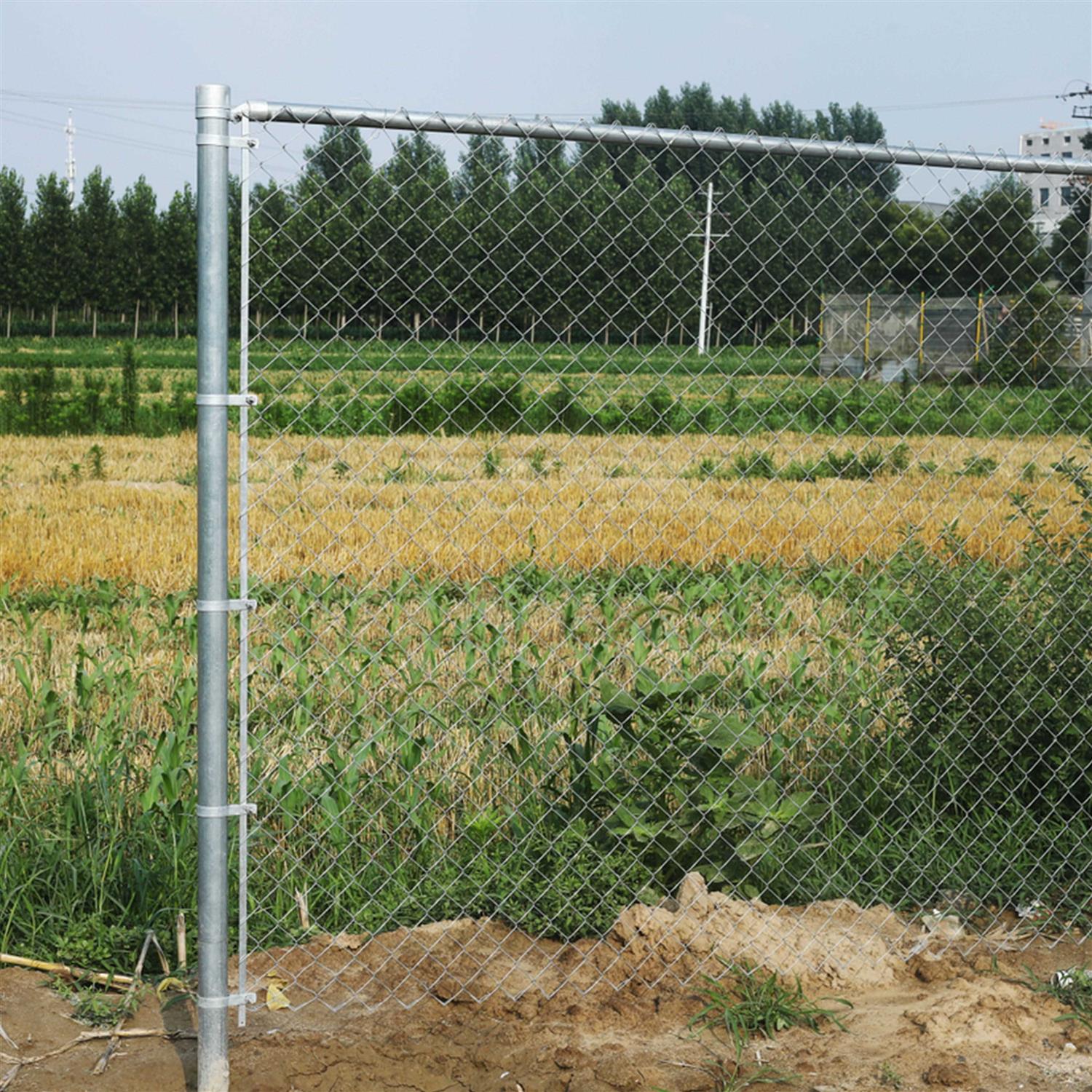 Aleko Galvanized Steel 6 x 50 Feet Chain Link Fence Fabric 12.5-AW Gauge CLF125G6X50-AP - Shop Hardware Tools Online Store