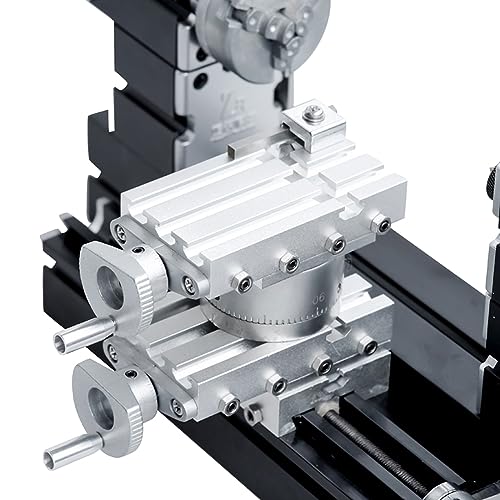 High Power 60W Powerful Mini Metal DIY 4-axis Rotating Lathe Lathes Machine Tools With Base 12000 rpm for Wood Soft Metals Plexiglass Plastic