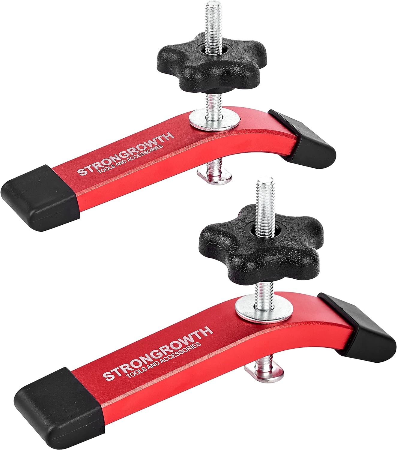 T track 48" with Wood Screws-Double Cut Profile Universal T-Track with Predrilled Mounting Holes-T Track Woodworking-Fine Sandblast Anodized-Red Color-4PK Pack of 2
