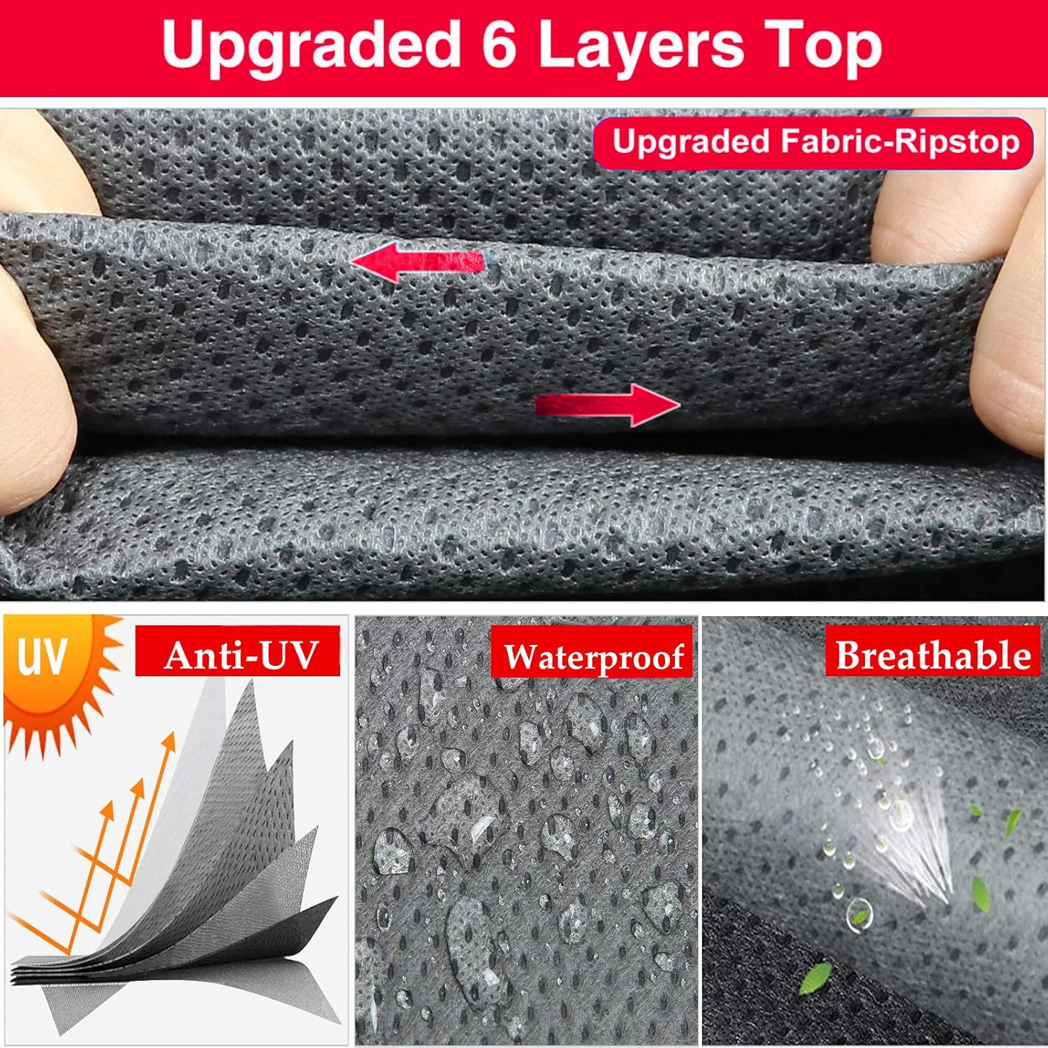 Travel Trailer RV Cover,Waterproof & Windproof Camper Cover Fits 16~18FT RV Trailer,Upgraded 420D Heavy Duty Polyester Oxford Durable, UV, Water Resistant RV Covers