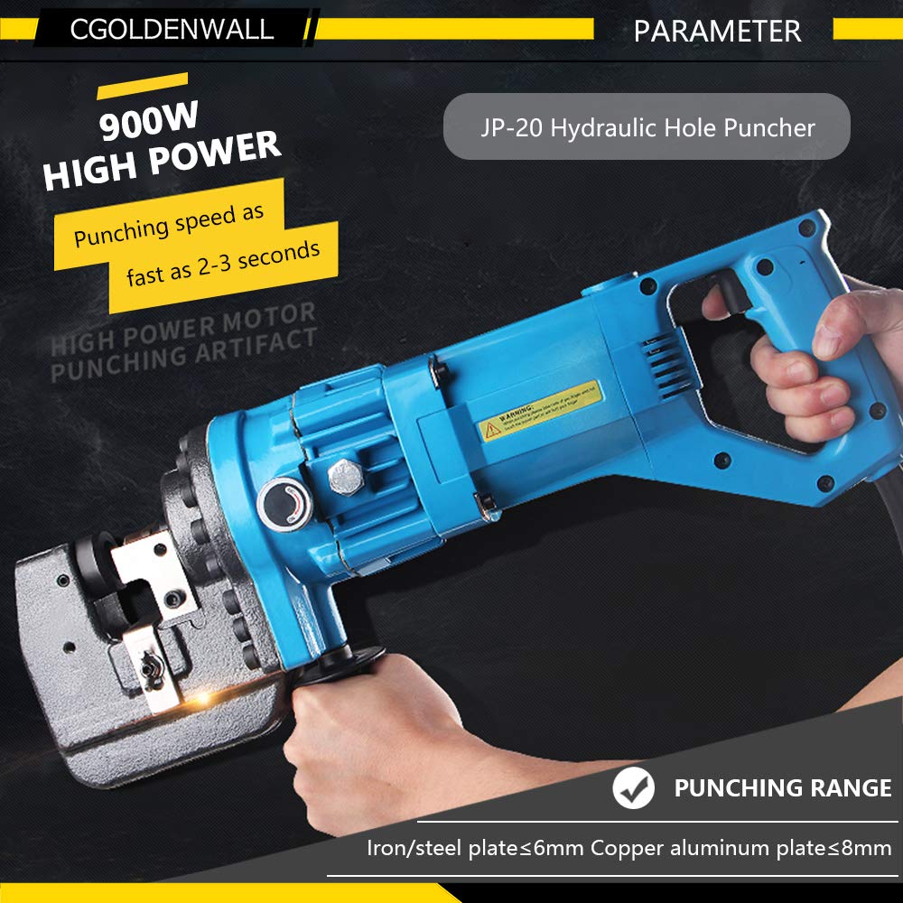 CGOLDENWALL Hydraulic Hole Puncher Electric Hydraulic Hole Punching Tool Hole Digger for Steel Plate Iron Plate Aluminum Plate CE&ROHS Certificate
