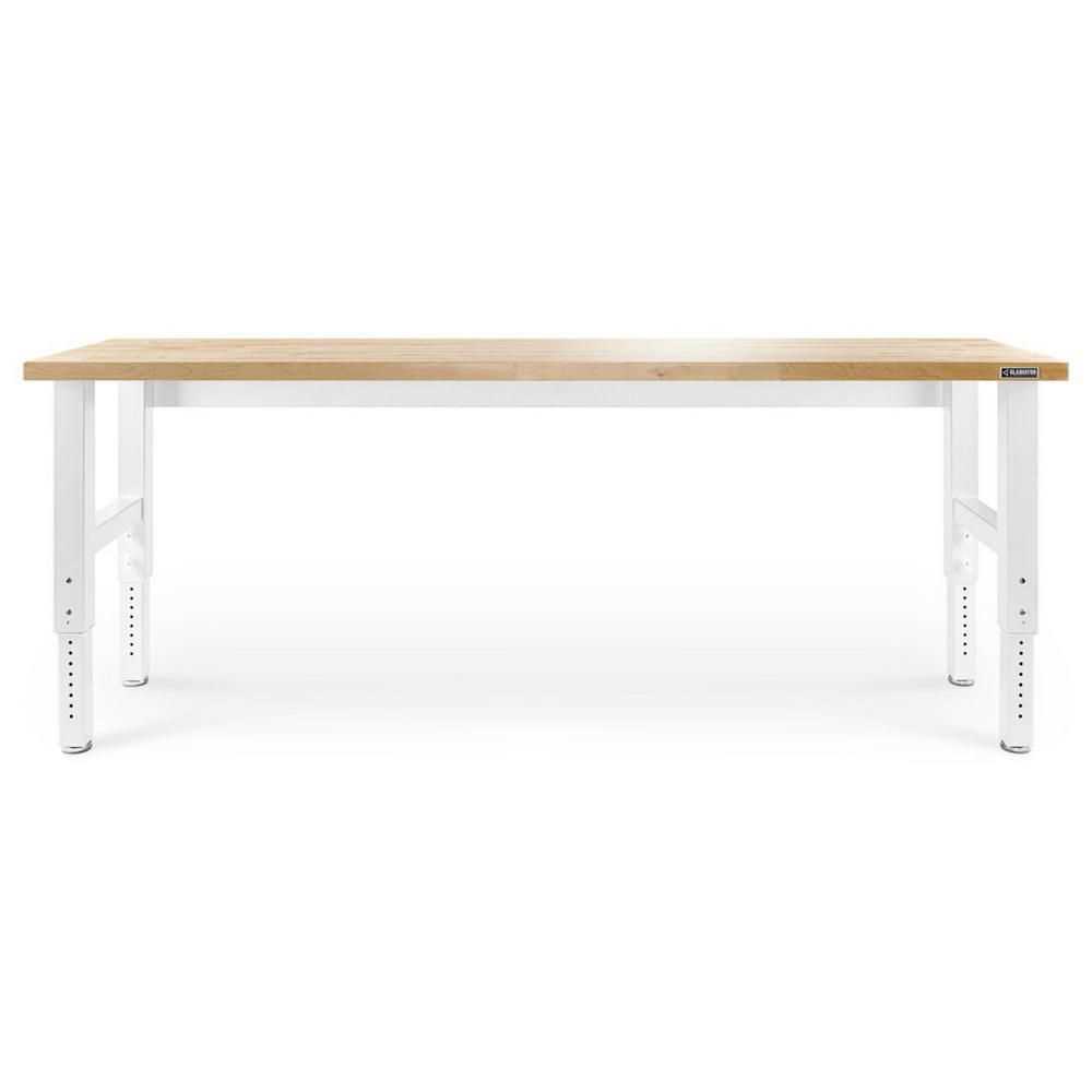 8' Adjustable Height Hardwood Workbench White - Shop Hardware Tools Online Store