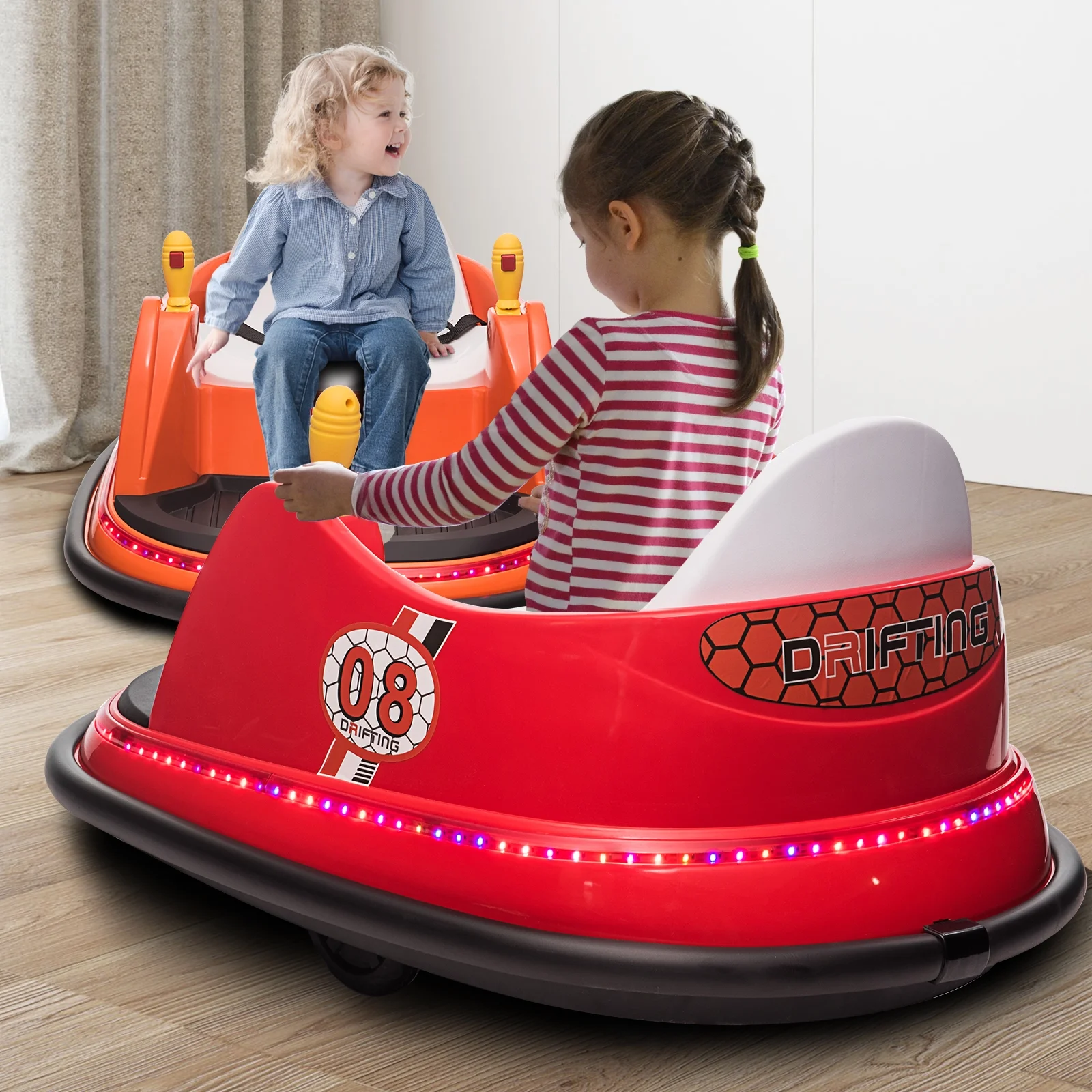 OTTARO 12V Electric Powered Ride on Bumper Car for Girls Boys with Remote Control,360 Spin,Music(Lavender)