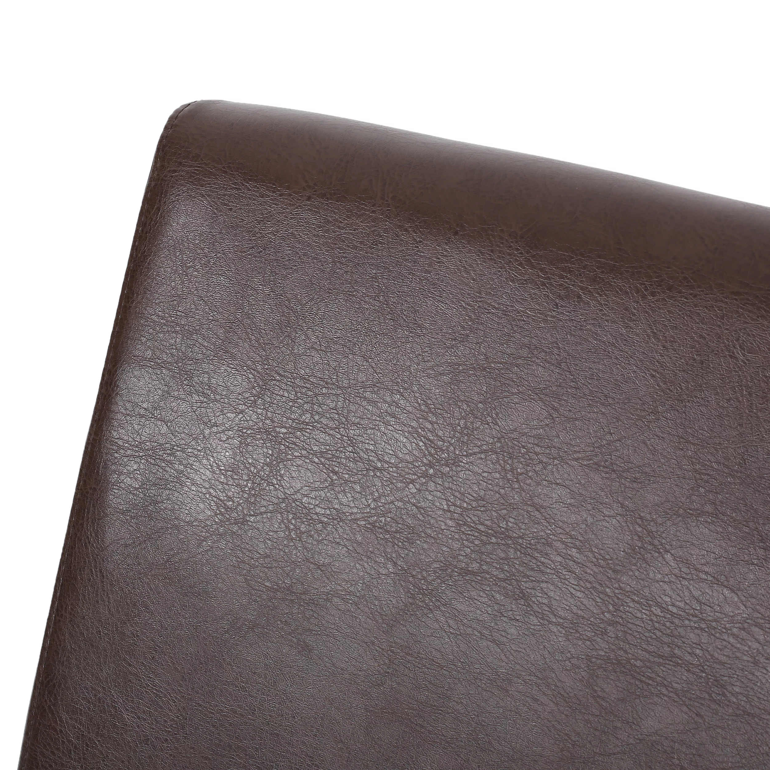 Noble House Monita Faux Leather Dining Chairs, Set of 4, Dark Brown,Espresso