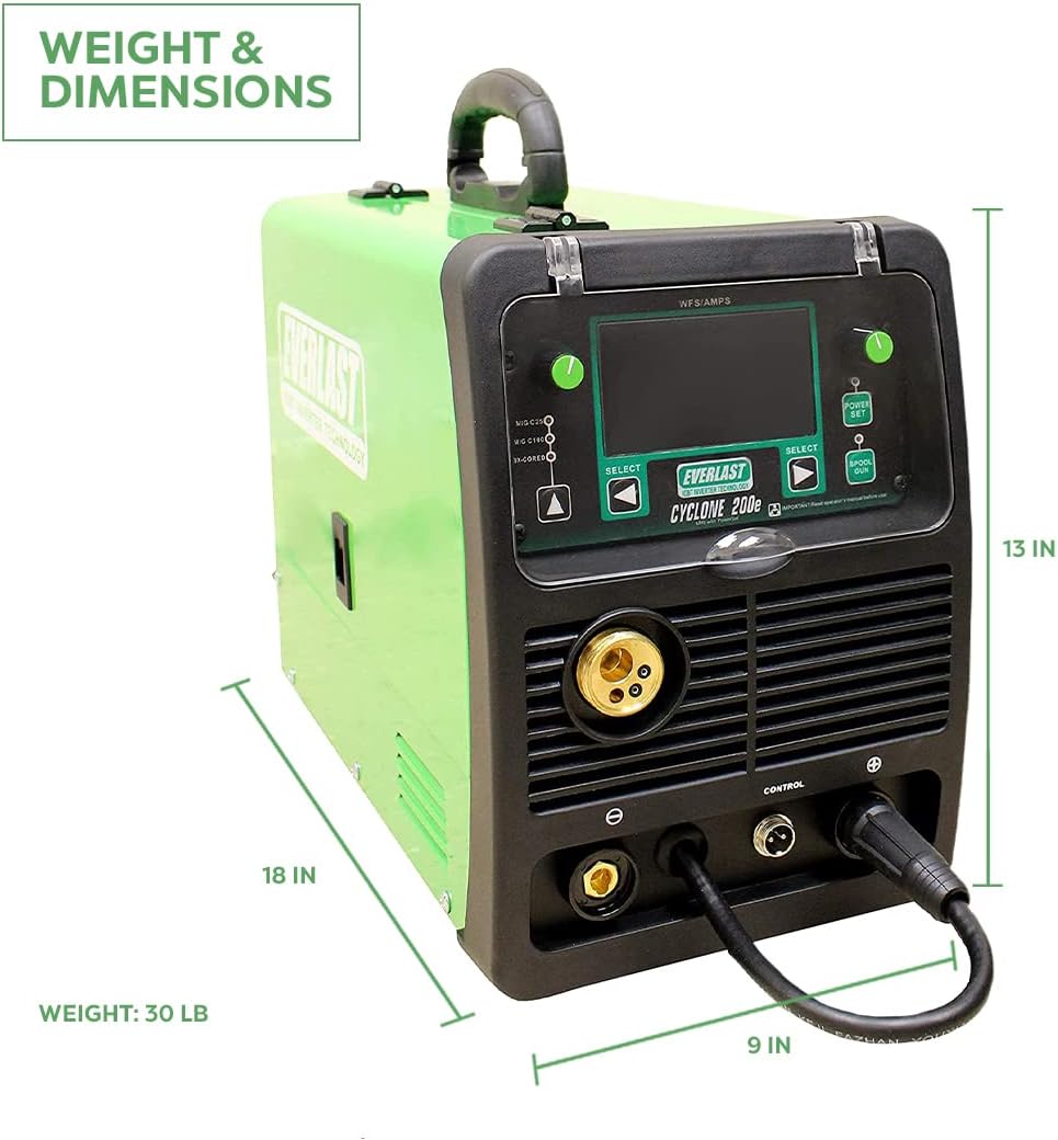 2020 Everlast Power-i-MIG 200E MIG Welder 180a 110/220v