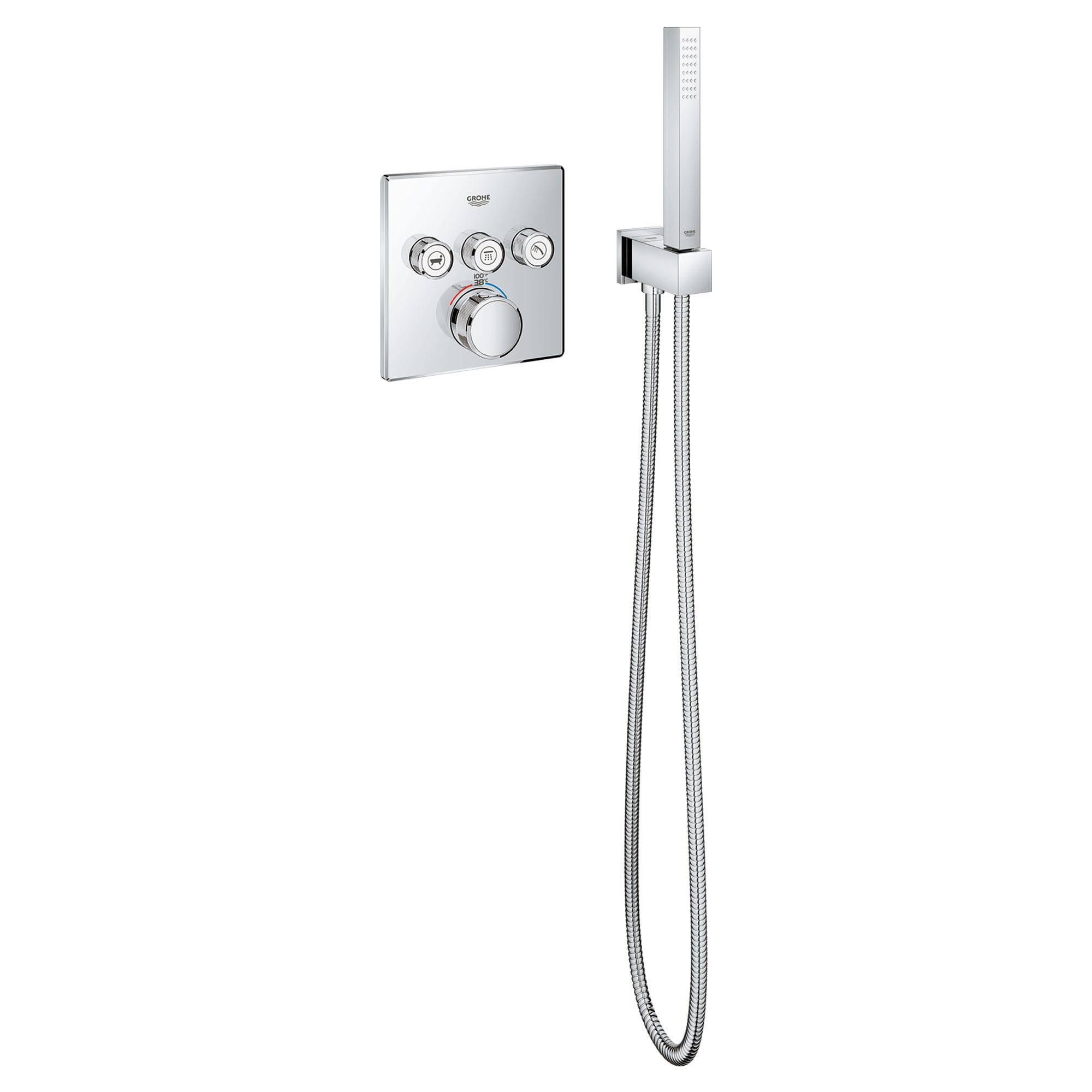 Grohe 29142000 Grohtherm SmartControl Triple Function Thermostatic Trim with Control Module - Starlight Chrome