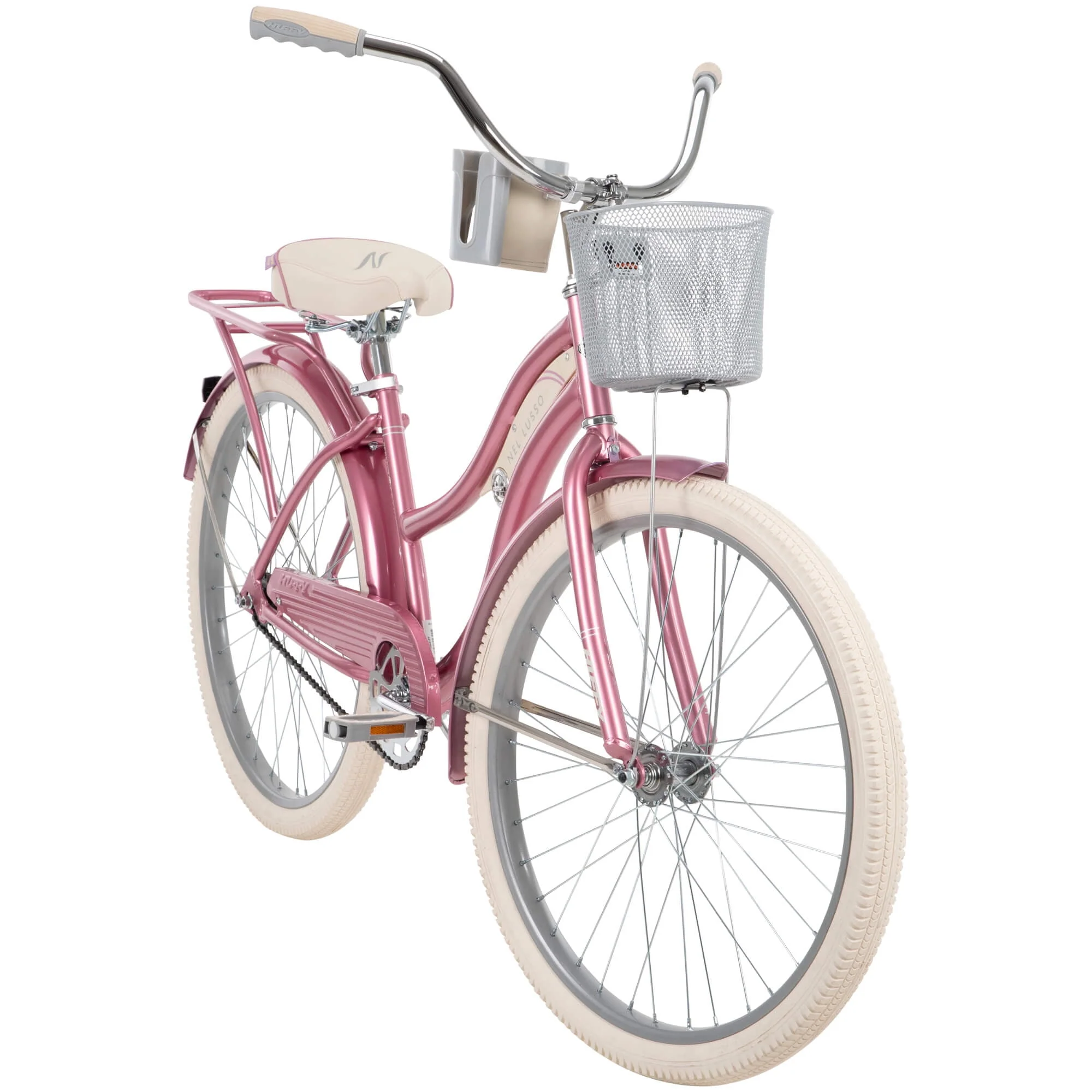 Huffy 26 Nel Lusso Classic Cruiser Bike with Perfect Fit Frame, Women's, Ages 13 Years, Light Blue