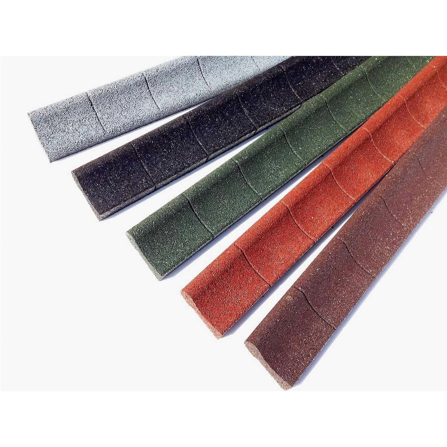 EcoBorder 4 ft. Grey Rubber Curb Landscape Edging - Shop Hardware Tools Online Store