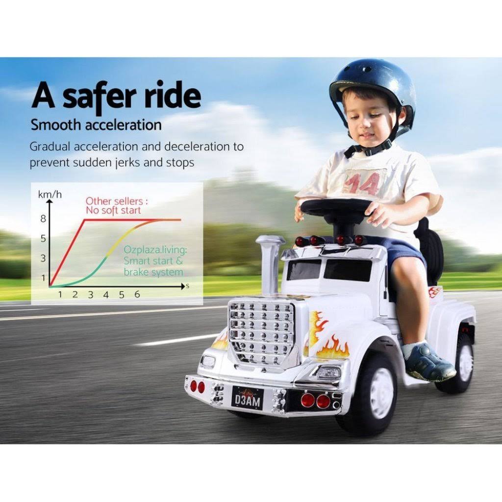 Ride On Cars Kids Electric Toys Car Battery Truck Childrens Motorbike Toy Rigo - White