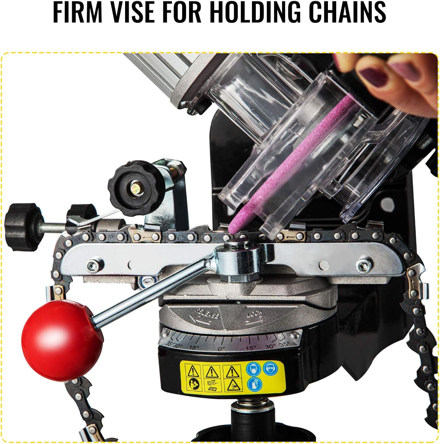 Mophorn Chainsaw Sharpener 230W, Professional Multi-Angle Adjustable Chain Grinder 3000RPM, Electric Chainsaw Blade Sharpener for 1/4" to 2/5" Chains