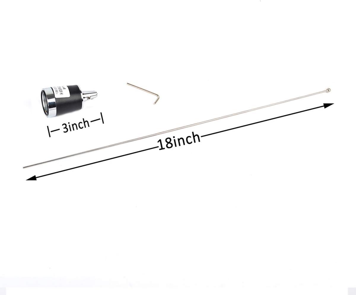 HYS TCJ-N1 Dual Band NMO 144Mhz/430Mhz Mobile FM Transceiver 2M/70cm Antenna with 13 ft RG58 Coax Cable NMO to UHF PL259 Connector for Yaesu Kenwood HYT Vertex Icom Mobile Radios