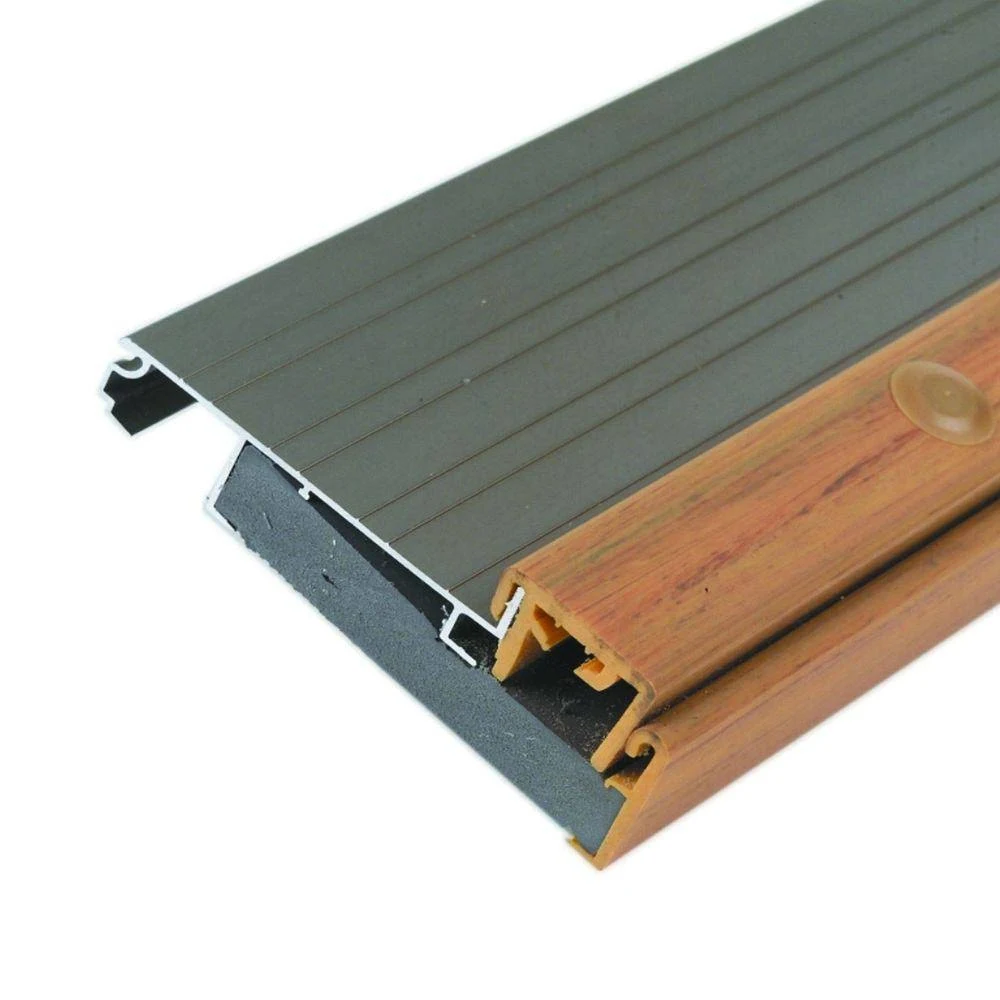 M-D Building Products Adjustable Height 4-1/2 in. x 77-1/2 in. Satin Nickel Aluminum Threshold