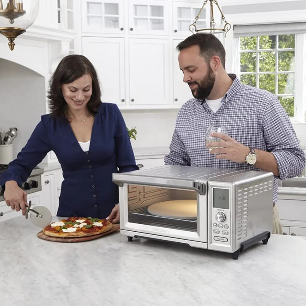 Cuisinart TOB-260N1 Chef's Convection Toaster Oven, Stainless Steel Bundle with Cuisinart Classic Nonstick Edge 6" Chef's Knife Black and Cuisinart 3D City Collection Rome Cutting Board