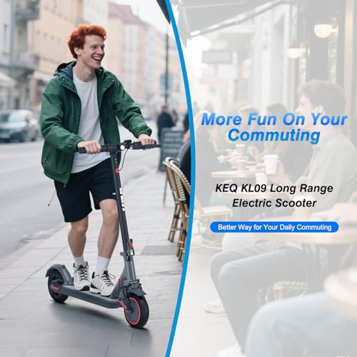 KEQ Electric Scooter for Adults Commuting, Foldable and Portable 8.5"/10" Tires,19/22Mph,350W/500W Motor, 21-30 Miles Range,Foldable E-Scooter with Dual Brake and Suspension,APP Control（K01Pro/KL09）