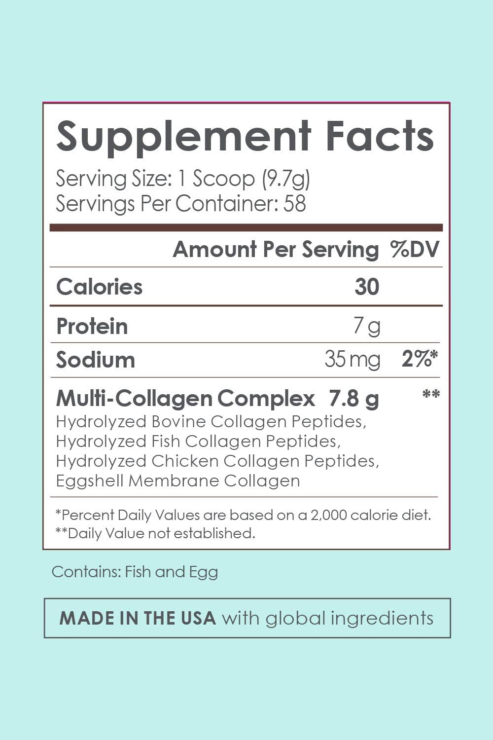 SkinnyFit Super Youth Multi-Collagen Peptide Powder Chocolate Cake Flavor, Hair, Skin, Nail, & Joint Support, 58 Servings