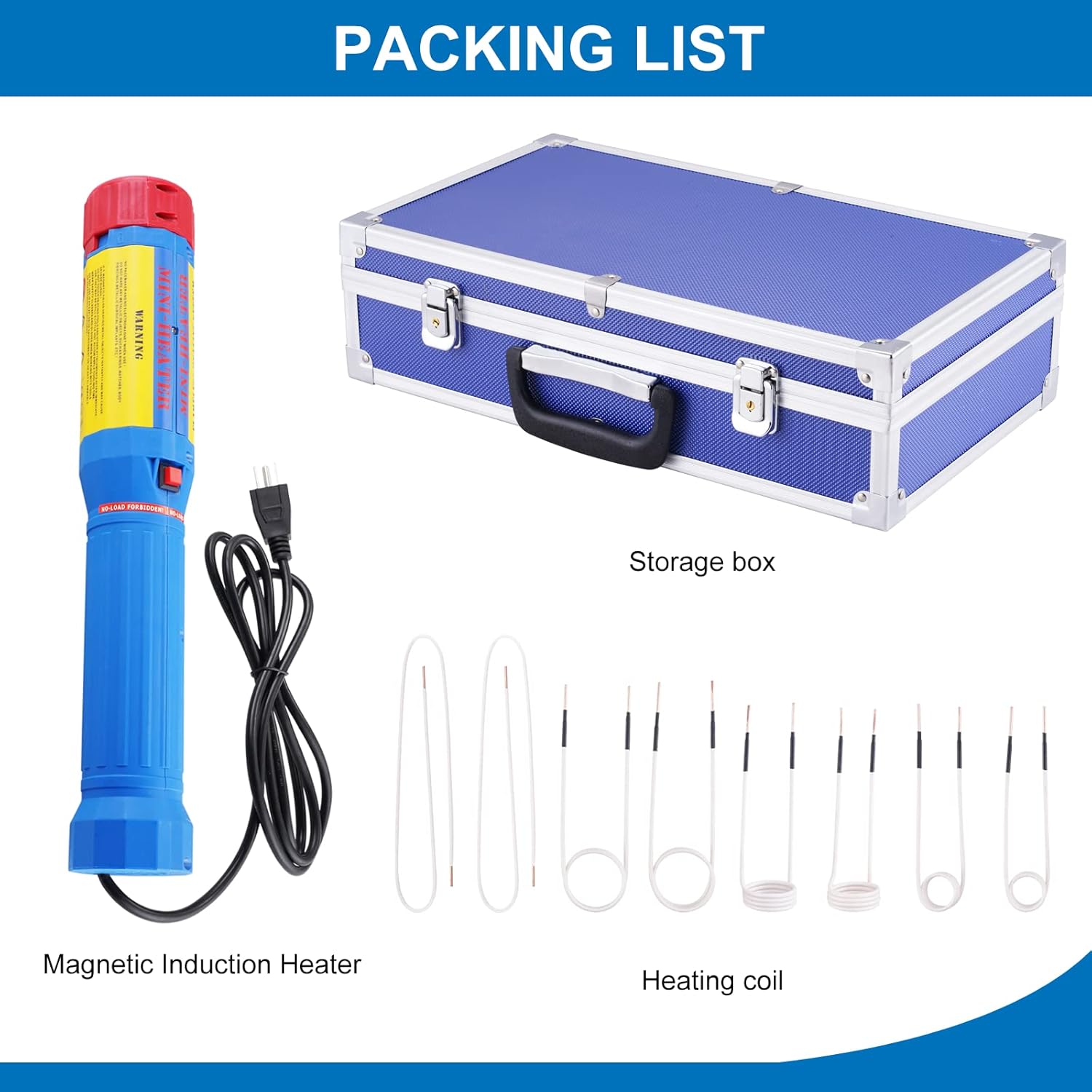 1100W Magnetic Induction Heater Kit 8 Coils Handheld Induction Heater for Rusty Screw Removing,with Portable Storage Box