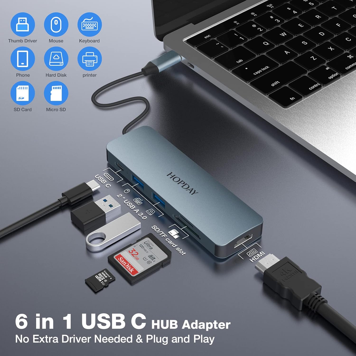 USB C Hub, MacBook Pro Docking Station 9 in 2 USB C Adapter Triple Display with 4K HDMI for MacBook Pro Air Dongle Accessories (100W PD, USB 3.0 SD/TF Card Reader 3.5mm Audio)