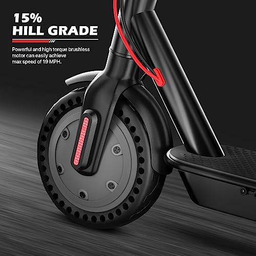 MoNiBloom E-Scooter Electric Kick Scooter w/LED Display and Bluetooth APP, Portable Folding Commuting Scooter for Adults & Teens