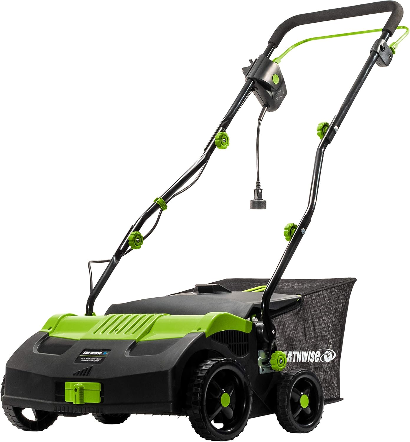 Earthwise DT71212 Amp 12-Inch Electric Corded Lawn Dethatcher, Black/Green