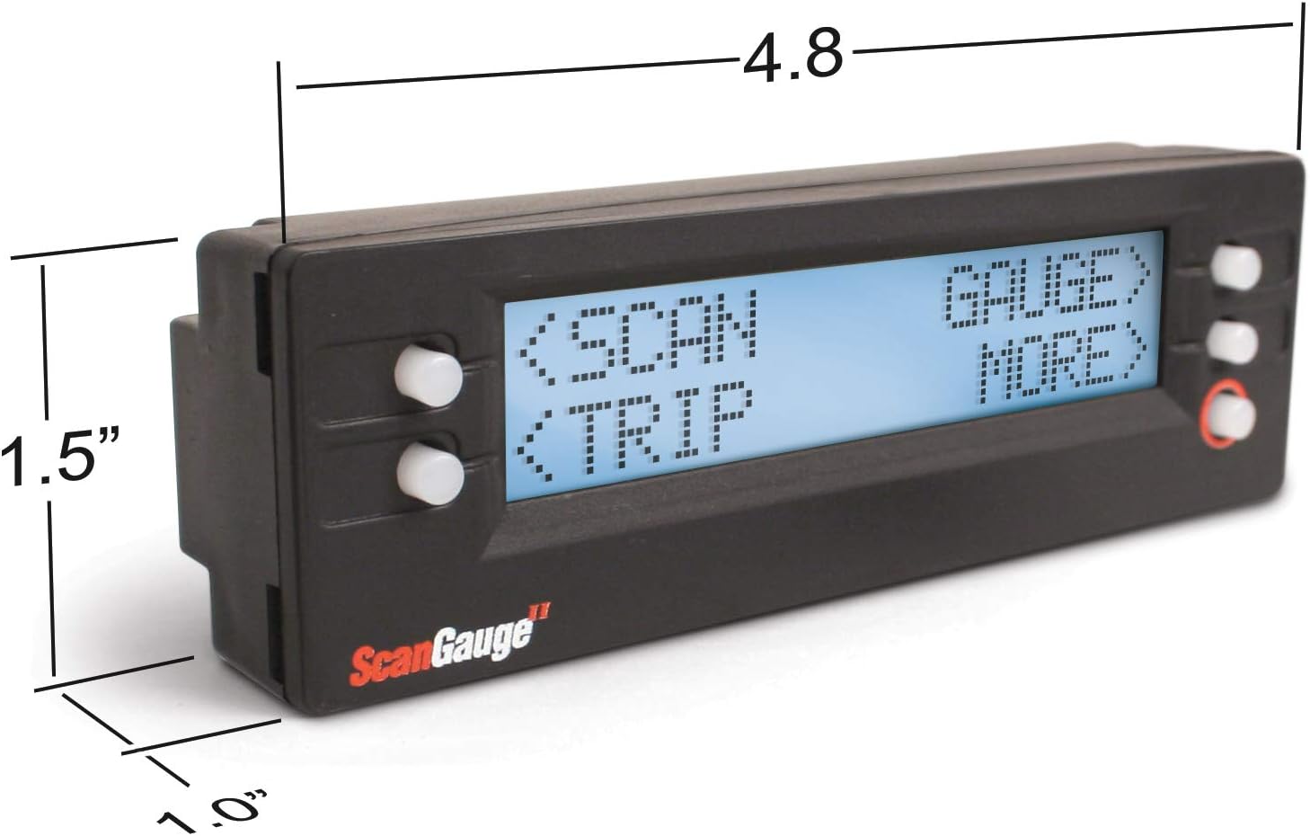 ScanGauge - SG2 II Ultra Compact 3-in-1 Automotive Computer with Customizable Real-Time Fuel Economy Digital Gauges , Black , 5 Inch