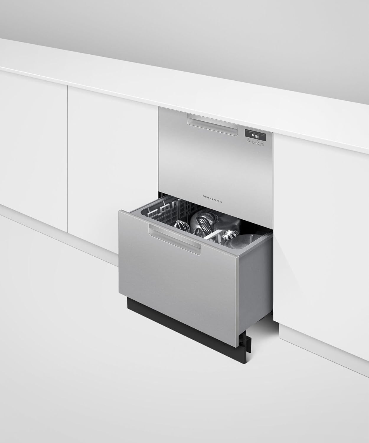 Fisher Paykel DD24DAX9N 24 Inch Drawers Full Console Dishwasher with 6 Wash Cycles, 14 Place Settings, Quick Wash, in Stainless Steel