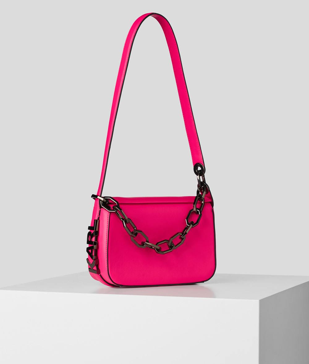 Karl Lagerfeld Woman K/letters Small Shoulder Bag Peony 100% Cow Leather, Size: OneSize
