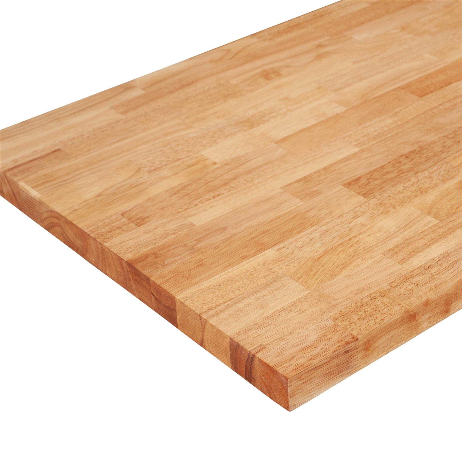 Sparrow Peak Rubberwood 1.75-in Unfinished Natural Straight Hevea Butcher Block Countertop - Shop Hardware Tools Online Store