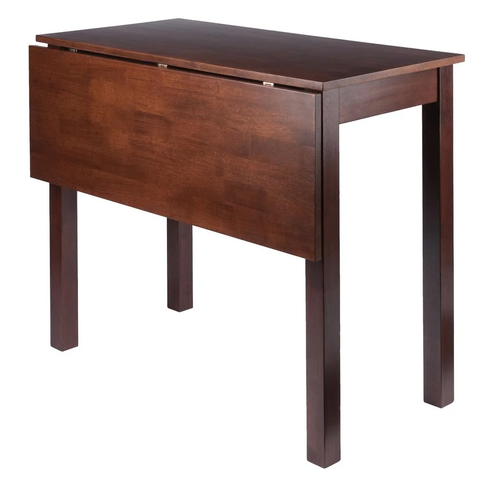 Winsome Wood Perrone High Table with Drop Leaf, Walnut