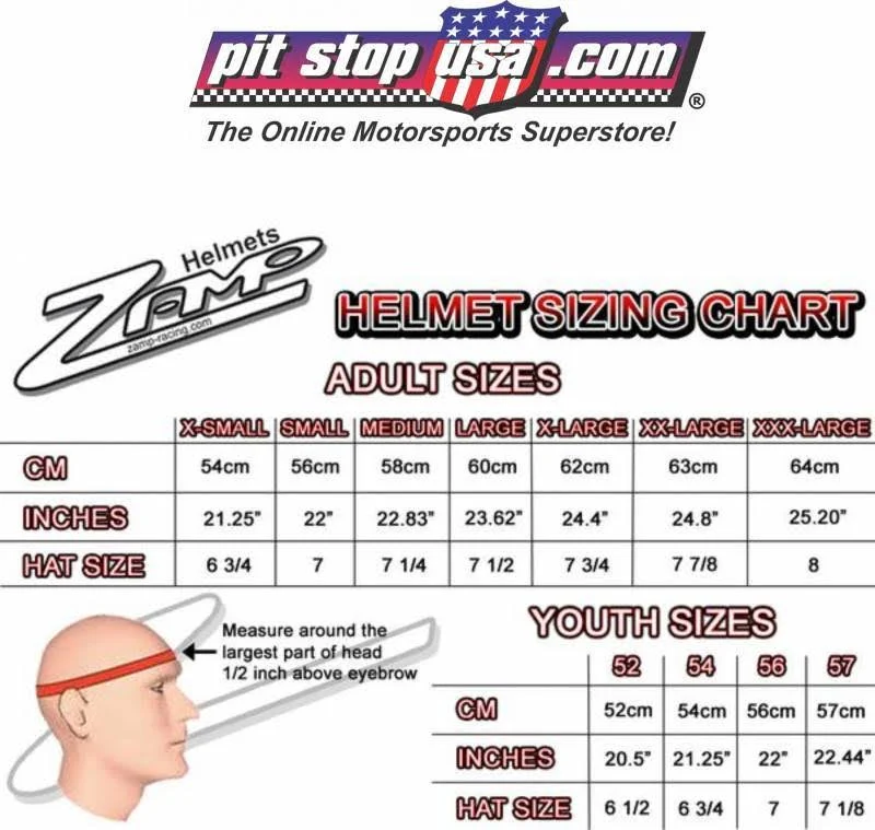 Zamp RZ-62 Graphic Helmet - Red/Orange - Large H764C35L