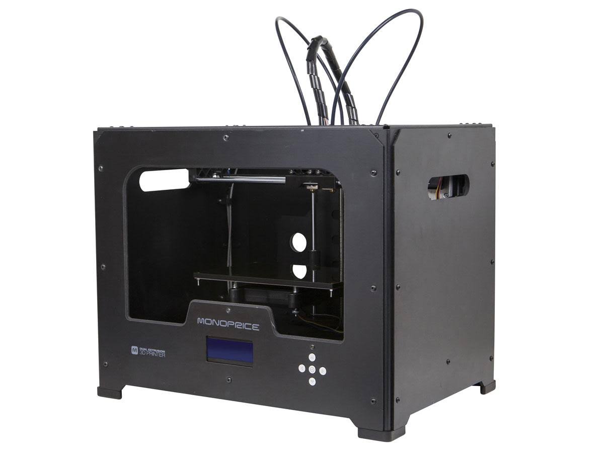 Monoprice 111614 Dual Extrusion ABS/PLA/PVA 3D Printer, Black - Megean