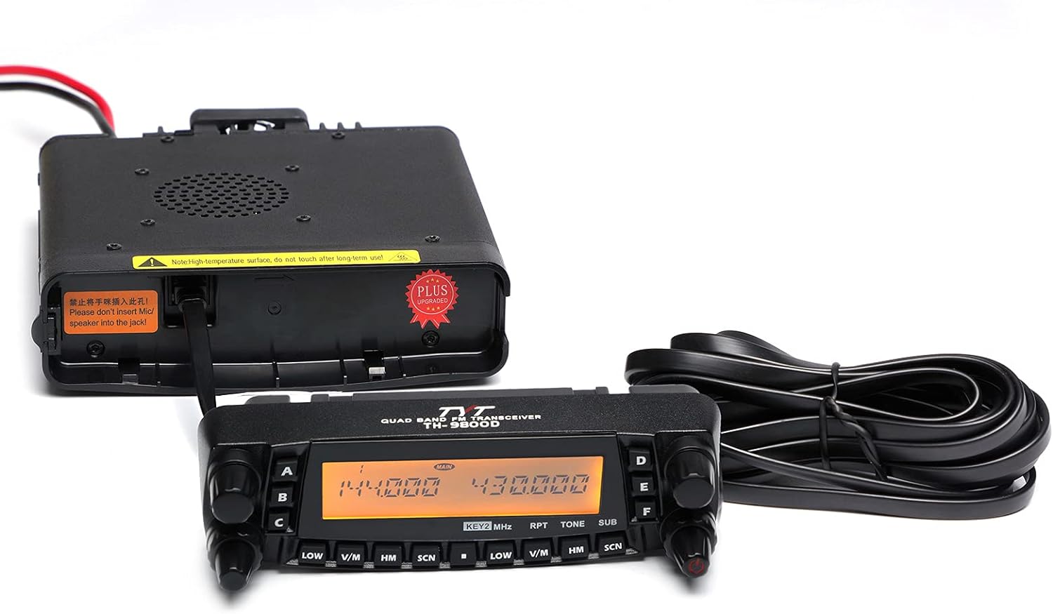 TYT TH-9800D Plus Version Quad Band Cross-Band 50W Mobile Transceiver Vehicle Radio Amateur Base Station, Cable/Software incl