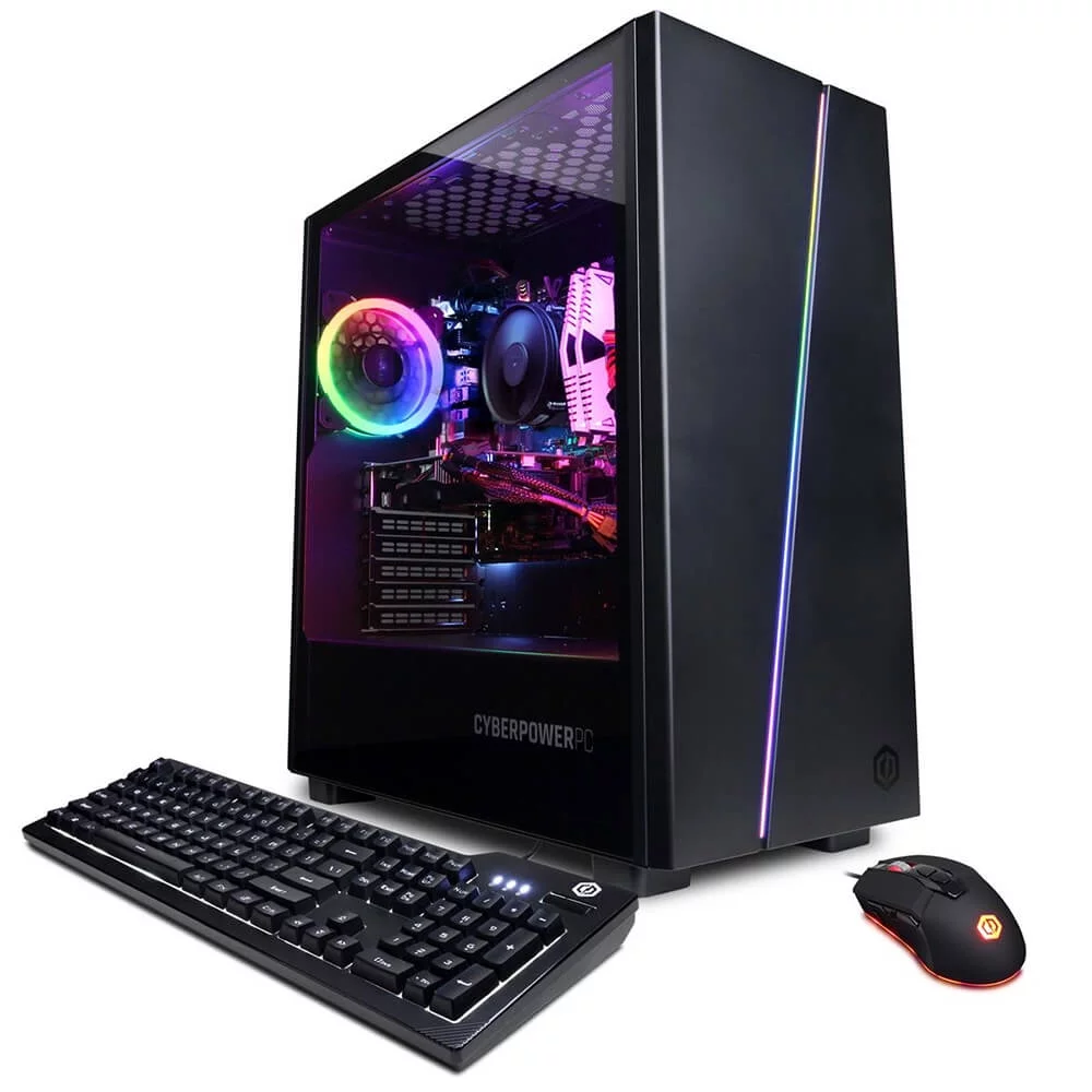 CYBERPOWERPC GMA9240CPGV2 Gamer Master Gaming Desktop Computer - AMD Ryzen 7, 16GB RAM, 500GB SSD + 2TB HDD, Windows 11 - Curated Treasures Market