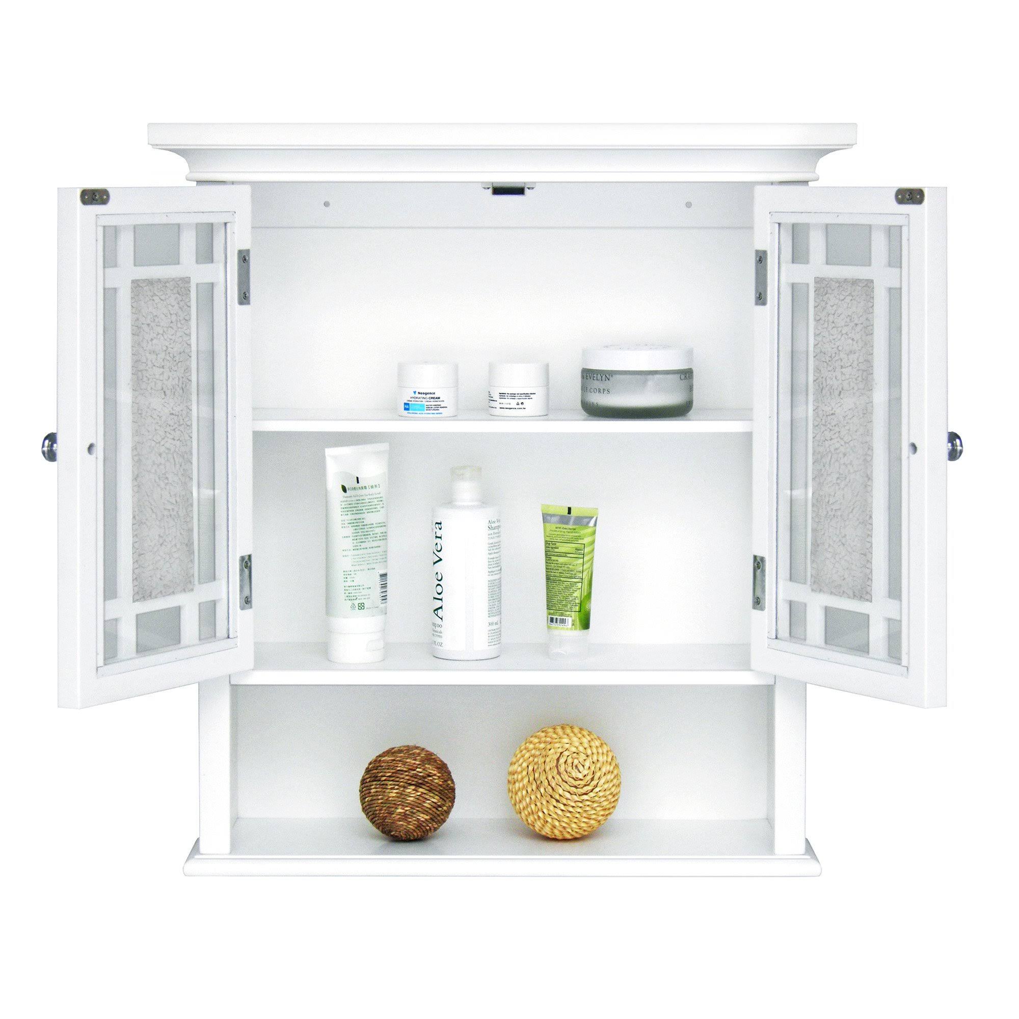 Windsor Wall Cabinet White - Elegant Home Fashions