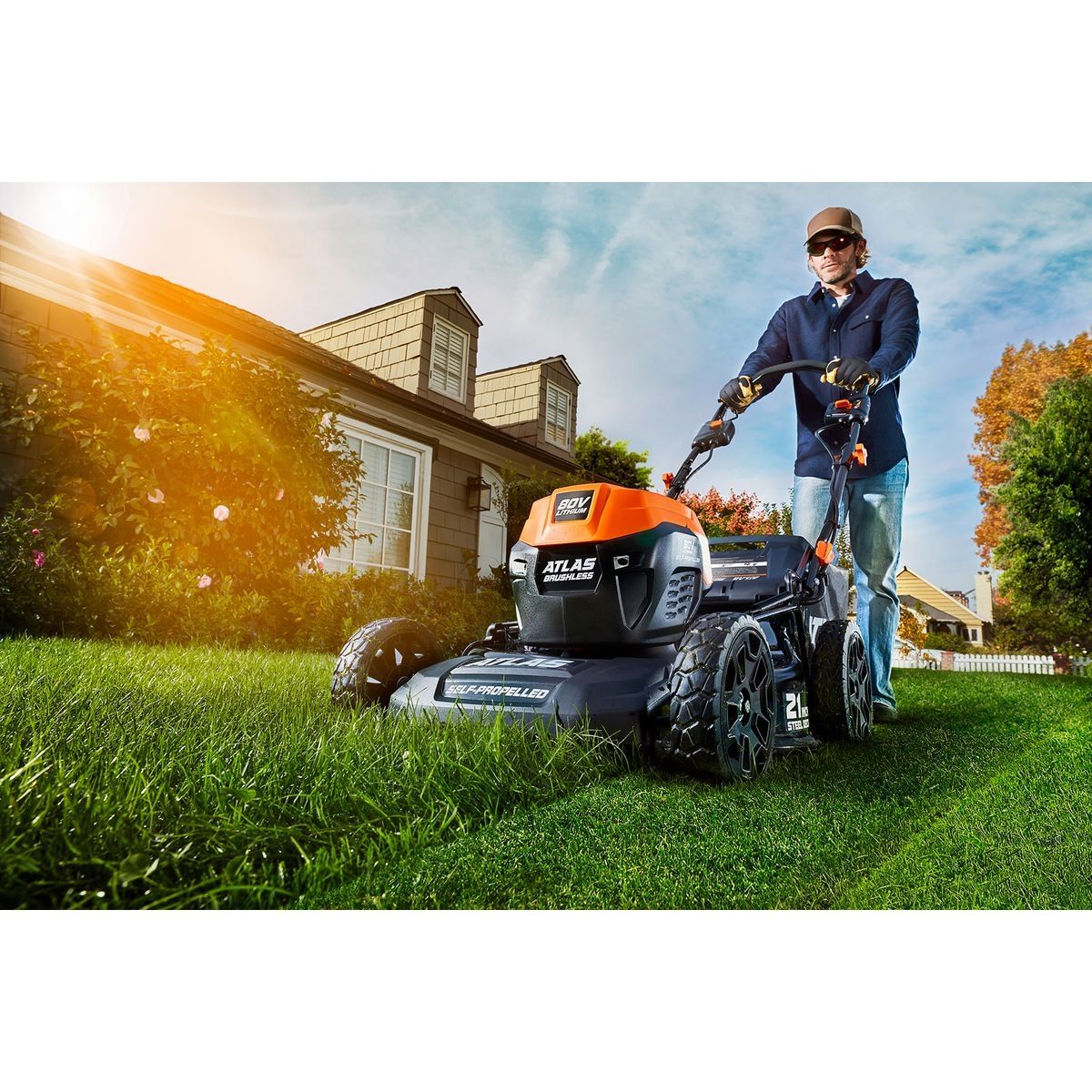 ATLAS 80V Brushless Cordless, 21 in. Self-Propelled Lawn Mower - Tool Only