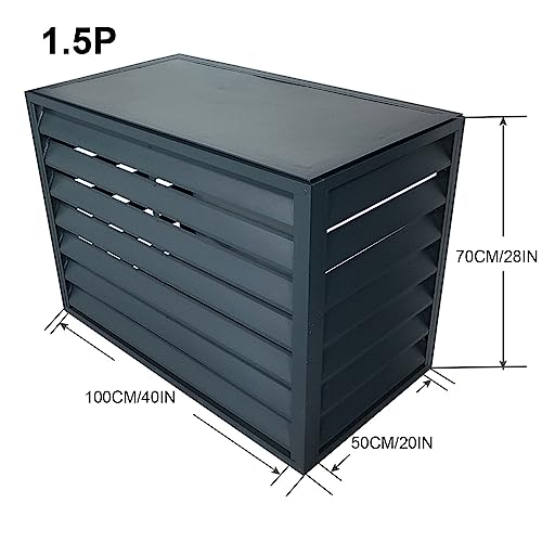Outdoor air conditioner cover, Air conditioning protection grille, Anti-Theft Sturdy Aluminum AC Covers, fence to hide air conditioner, Applicable to air conditioner outdoor unit