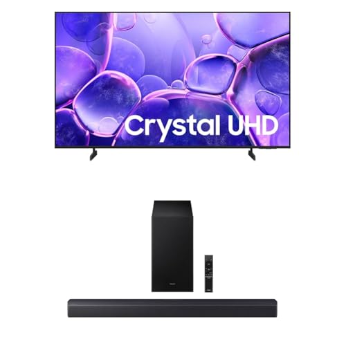Samsung 43-Inch Class Crystal UHD U8000F 4K Smart TV (2025 Model) Endless Free Content, Crystal Processor 4K, MetalStream Design, Knox Security, Alexa Built-in