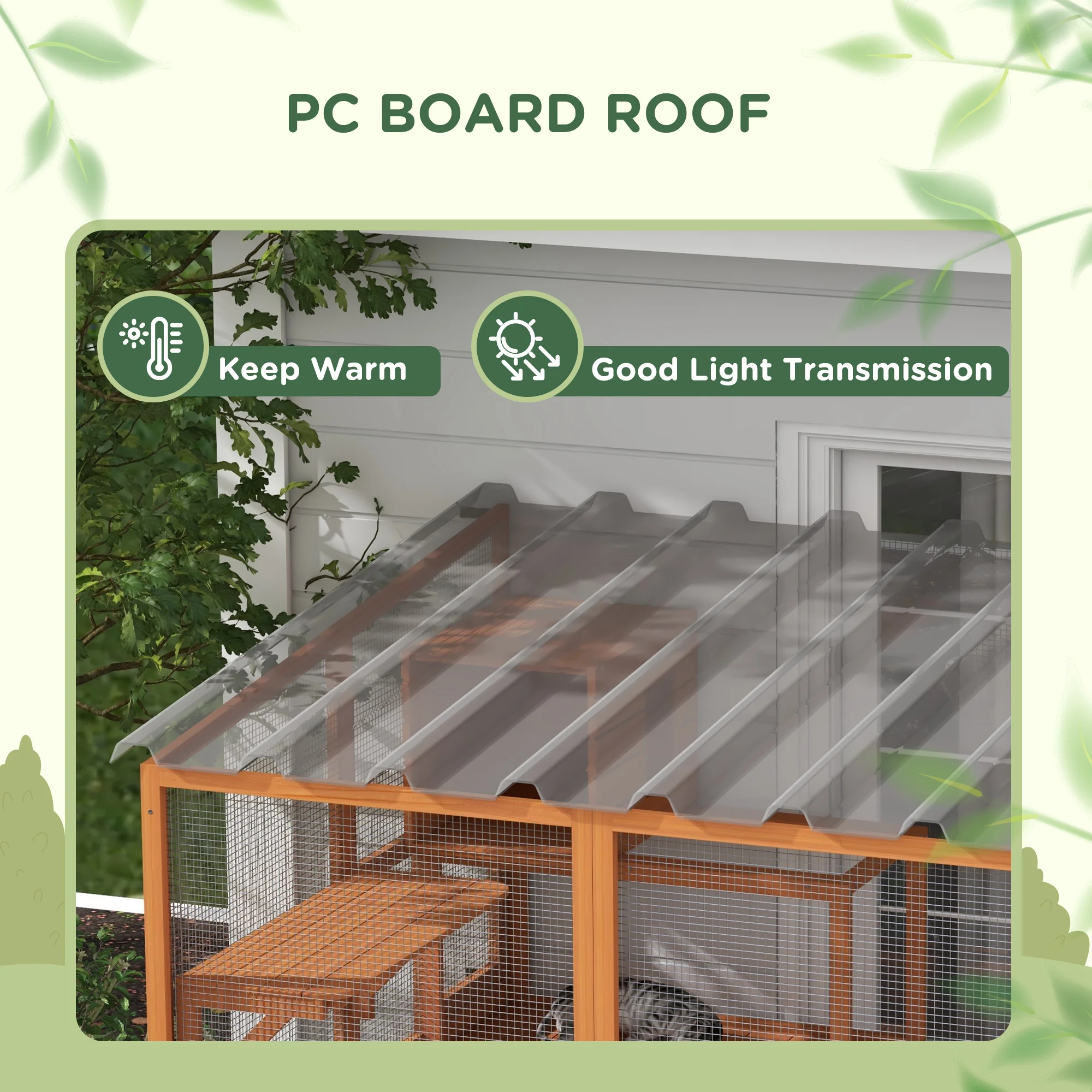 PawHut Catio Playground Cat Window Box Outside Enclosure w/ Scratching Post