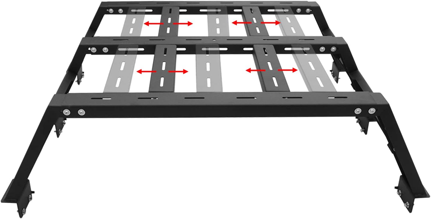 KML Truck Bed Rack No-Drill Cargo Rack System Compatible with Tacoma 16-21 Pickup Truck 2/3 Gen