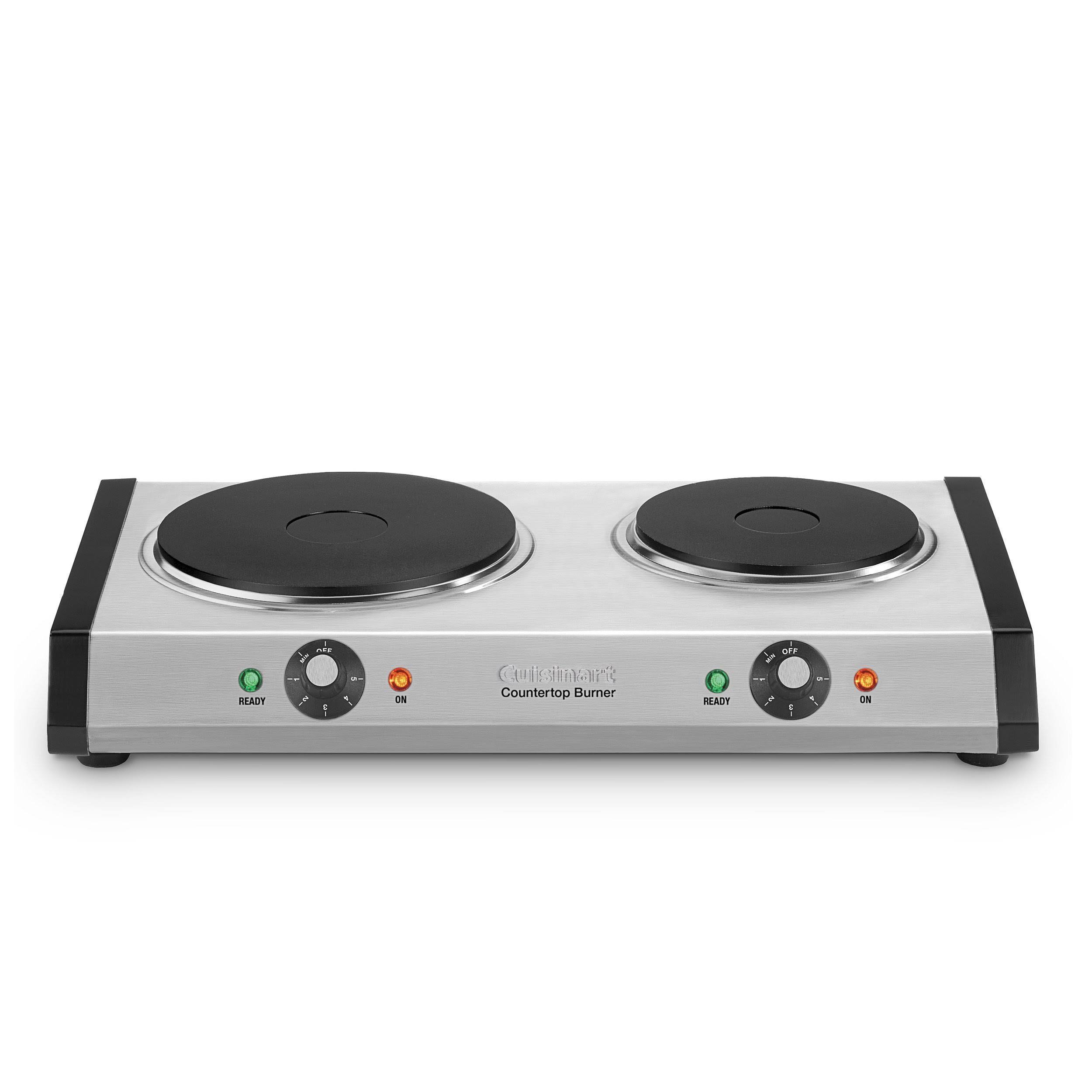 Cuisinart CB-60 Cast-Iron Double Burner - Brushed Stainless/Sliver