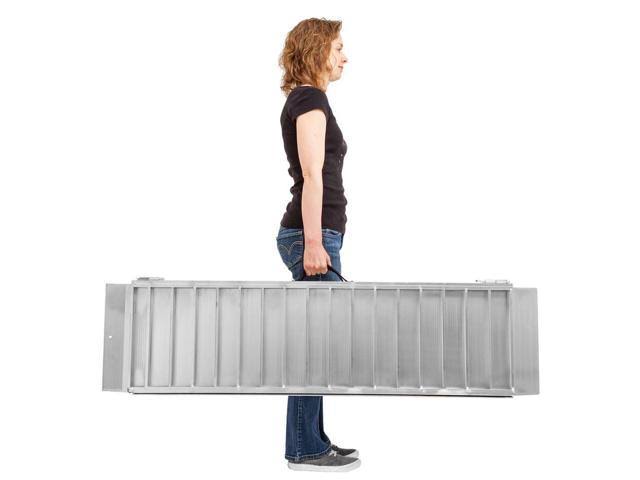 Silver Spring 5’ L Portable Single-Fold Aluminum Wheelchair and Scooter Ramp – 700 lb. Capacity