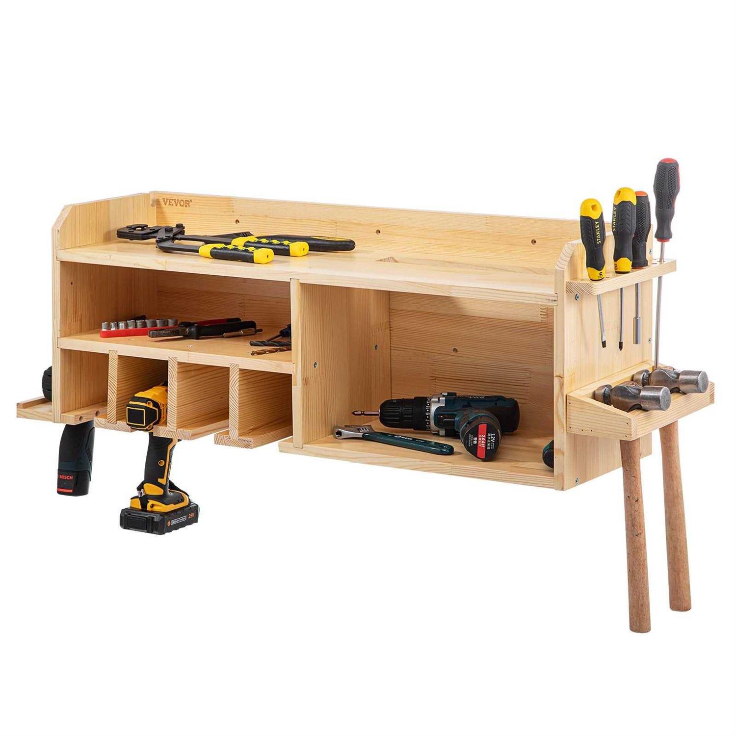VEVOR Power Tool Organizer Wall Mount Drill Holder 4 Drill Hanging Slots Drill Charging Station - Shop Hardware Tools Online Store