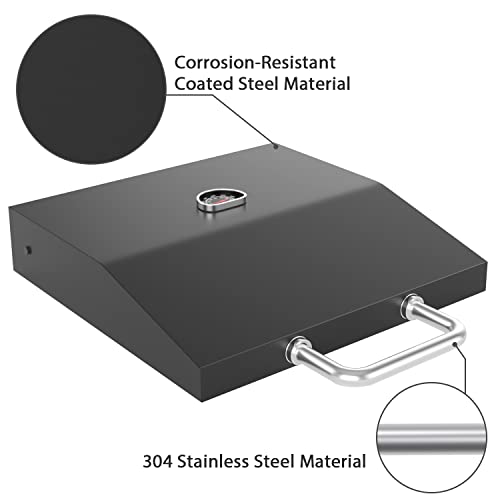 Upgrade Cover Hinged Lid w/Thermometer for Blackstone 36 Inch Griddle 1836 1554 1565 1825 1866 2149 1984 2151 1863 2122 1841 and More, Griddle Grill Hard Cover Flat Top Lid for Blackstone 36" Lid