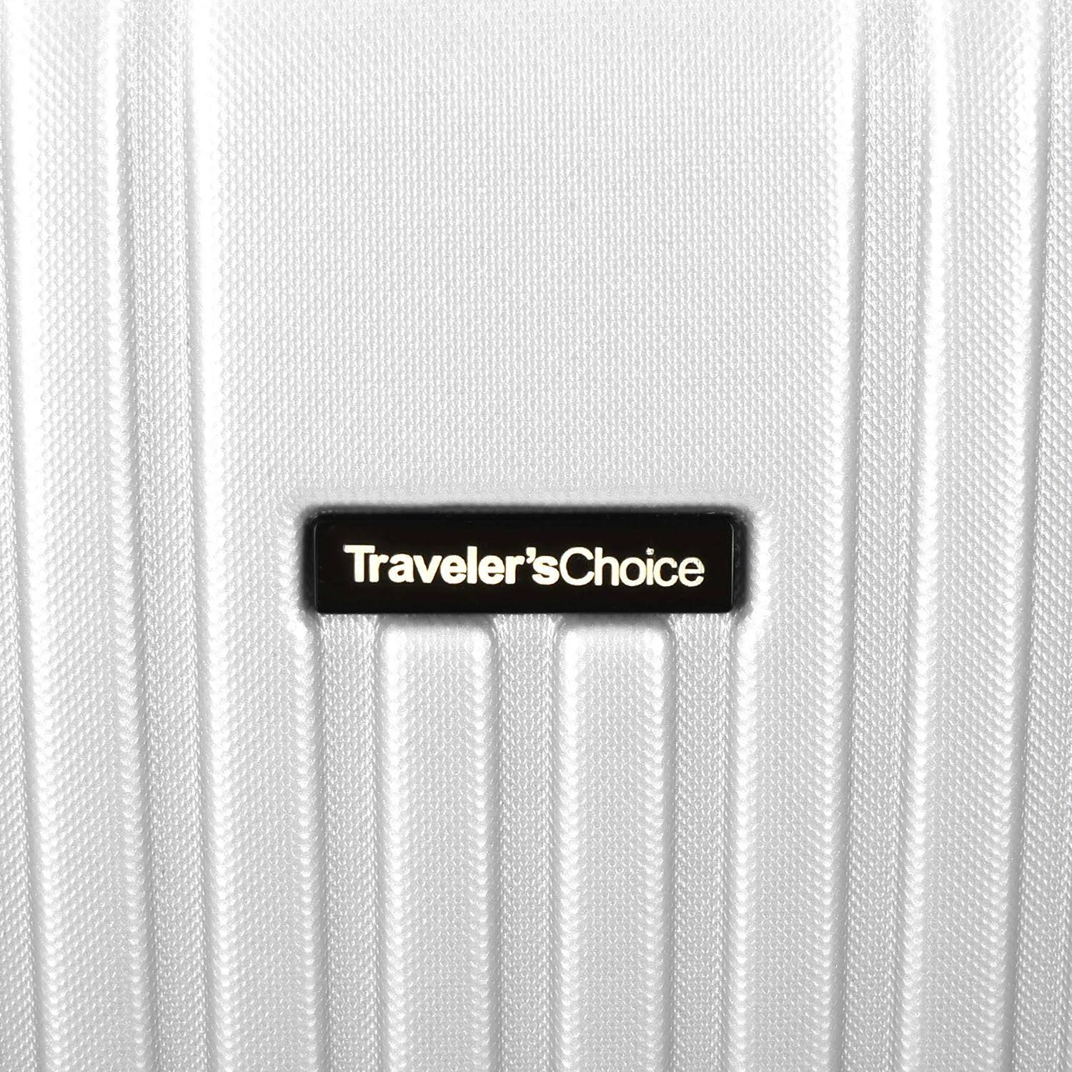 Traveler's Choice Unisex Charvi 3-Piece Hardside Expandable Spinner Set, Pear White