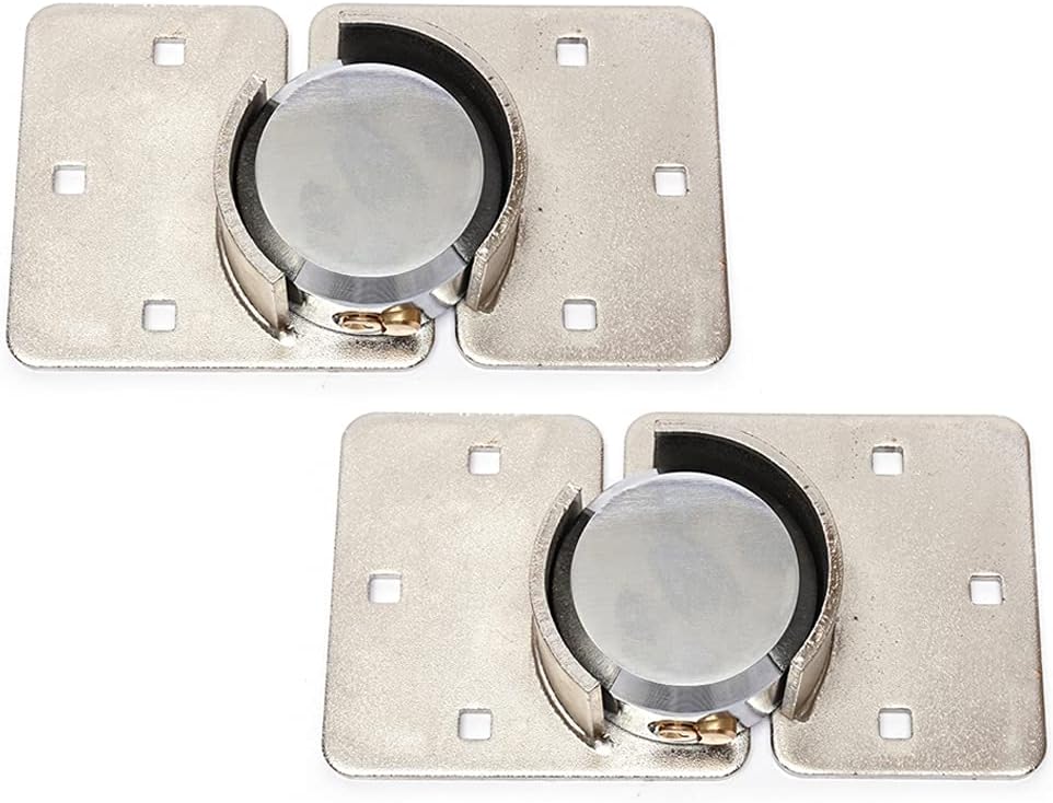 2pcs Garage Shed Door Lock Shackle Padlock Van Garage Door Cargo Trailer Security Hasp Padlock w/ Keys Pack of 2